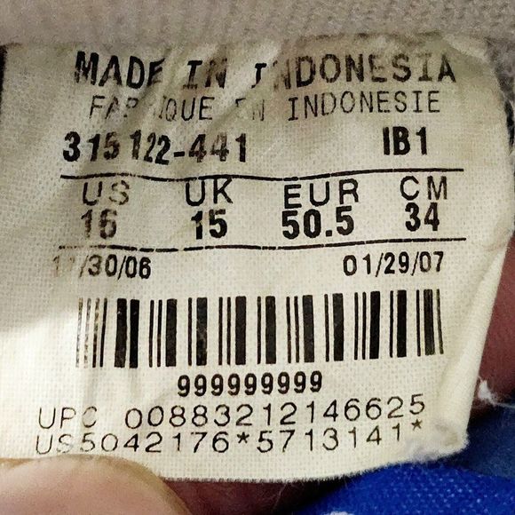 Nike Air Force 1 I-95 Pack Sample! Philadelphia Blue 315122-441 Men's Size 16 - Picture 10 of 10